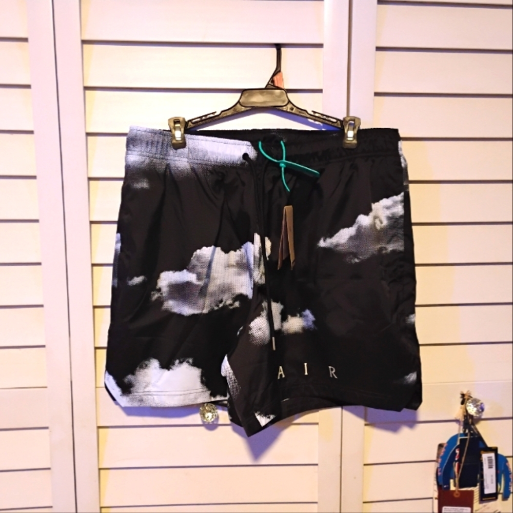 Jordan Black and White Board Shorts Swimwear